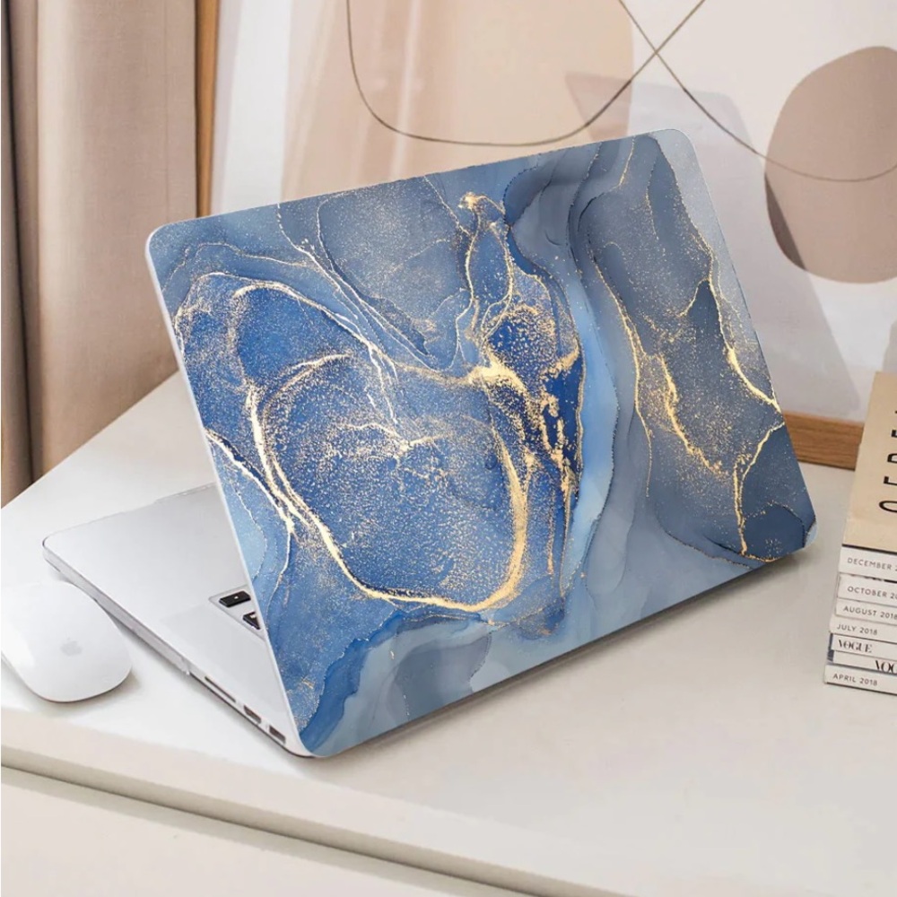Laptop Shell Cover Macbook Air 13 Blue Gold Marble (A1932\A2179) A2337)